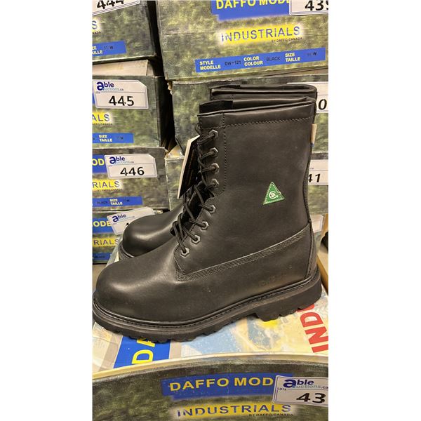DAFFO MODE INDUSTRIALS MEN'S SIZE 11 W BLACK STEEL TOE BOOTS (STYLE DW-121)