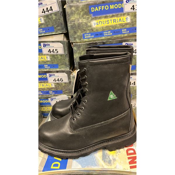 DAFFO MODE INDUSTRIALS MEN'S SIZE 11 W BLACK STEEL TOE BOOTS (STYLE DW-121)