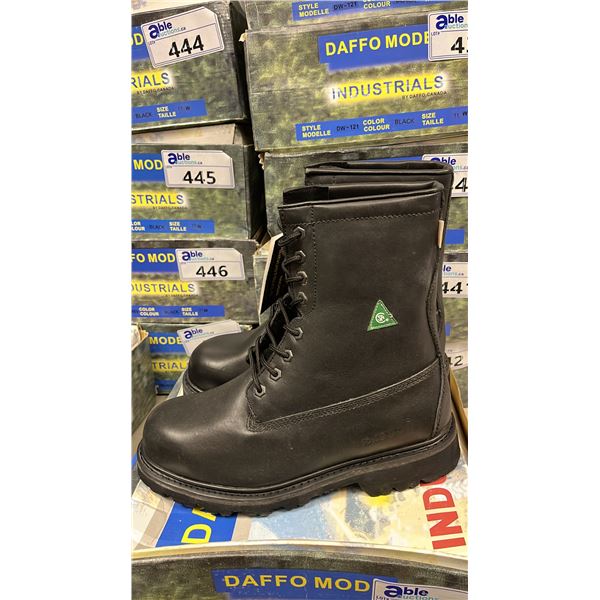 DAFFO MODE INDUSTRIALS MEN'S SIZE 11 W BLACK STEEL TOE BOOTS (STYLE DW-121)