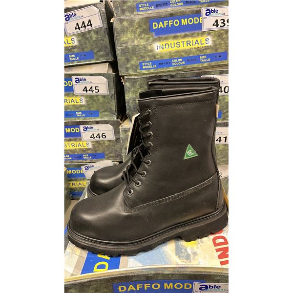 DAFFO MODE INDUSTRIALS MEN'S SIZE 11 W BLACK STEEL TOE BOOTS (STYLE DW-121)