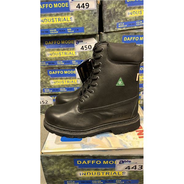 DAFFO MODE INDUSTRIALS MEN'S SIZE 11 W BLACK STEEL TOE BOOTS (STYLE DW-908)