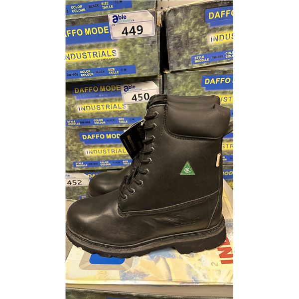 DAFFO MODE INDUSTRIALS MEN'S SIZE 11 W BLACK STEEL TOE BOOTS (STYLE DW-908)