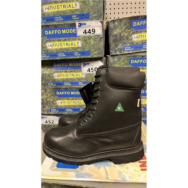 DAFFO MODE INDUSTRIALS MEN'S SIZE 11 W BLACK STEEL TOE BOOTS (STYLE DW-908)