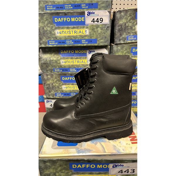 DAFFO MODE INDUSTRIALS MEN'S SIZE 11 W BLACK STEEL TOE BOOTS (STYLE DW-908)
