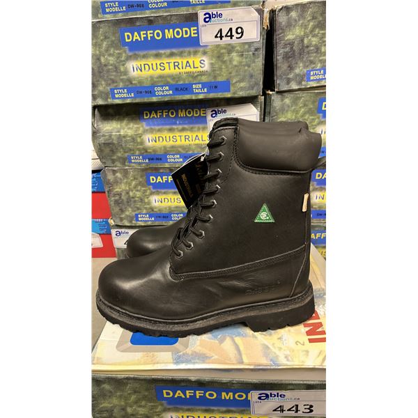 DAFFO MODE INDUSTRIALS MEN'S SIZE 11 W BLACK STEEL TOE BOOTS (STYLE DW-908)