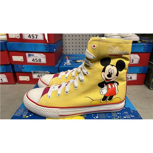 DISNEY HONG KONG MICKEY MOUSE YELLOW HIGH TOP SHOES: SIZE 39