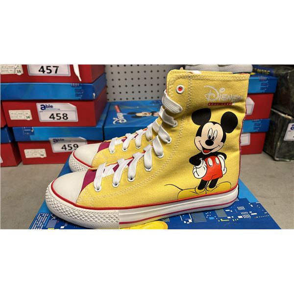 DISNEY HONG KONG MICKEY MOUSE YELLOW HIGH TOP SHOES: SIZE 36