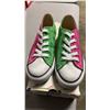 Image 2 : DISNEY "IT'S MICKEY" PINK & GREEN CANVAS RUNNING SHOES: SIZE 36