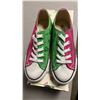 Image 3 : DISNEY "IT'S MICKEY" PINK & GREEN CANVAS RUNNING SHOES: SIZE 36