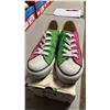 Image 2 : DISNEY "IT'S MICKEY" PINK & GREEN CANVAS RUNNING SHOES: SIZE 36