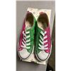 Image 3 : DISNEY "IT'S MICKEY" PINK & GREEN CANVAS RUNNING SHOES: SIZE 36