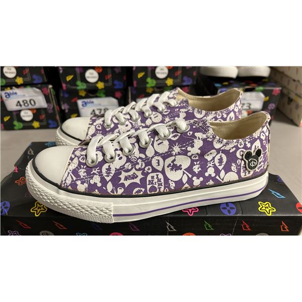 DISNEY "IT'S MICKEY" PURPLE CANVAS RUNNING SHOES: SIZE 38