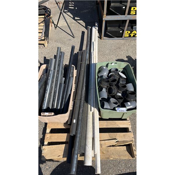 PALLET OF ASSORTED PVC PIPES & CONNECTORS