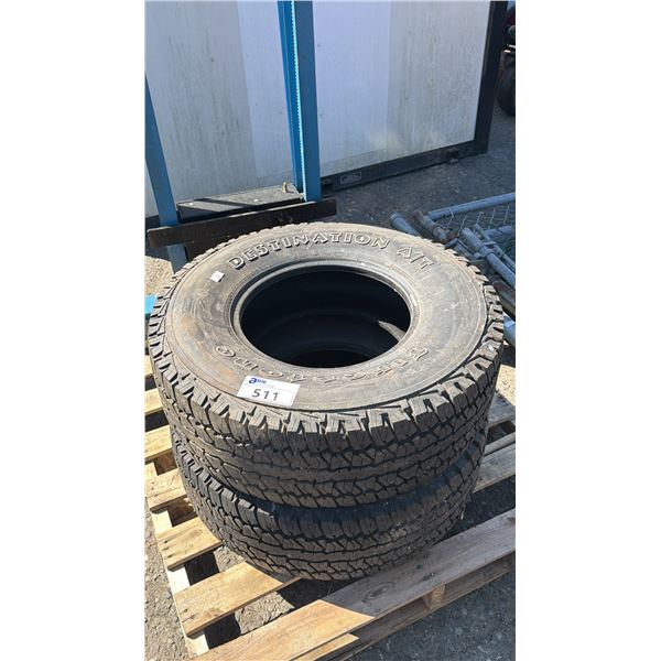 SET OF 2 FIRESTONE DESTINATION A/T 31X10.5R15LT 109R TIRES