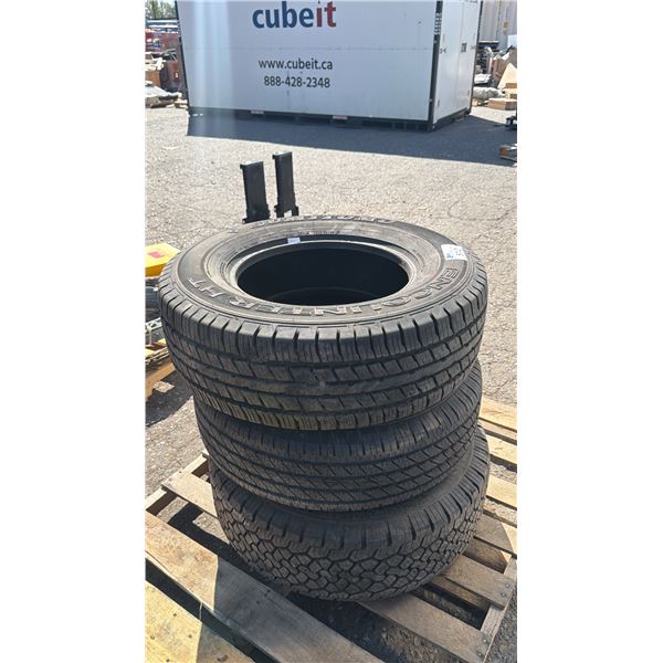 SUMITOMO ENCOUNTER HD LT265/70R17 TIRE, MICHELIN LTX A/S P245/70R17 TIRE MOUNTED ON 5 BOLT METAL