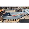 Image 1 : PAINTED WOOD ROWBOAT WITH OARS 80" X 40"