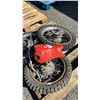 Image 3 : PALLET OF MOTORCYCLE PARTS INCLUDING; WHEELS & HONDA FUEL TANK