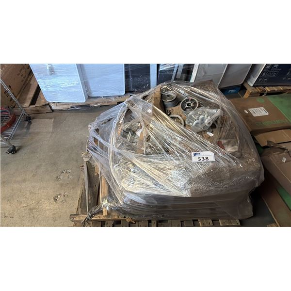 PALLET OF GARAGE DOOR PARTS: *MUST TAKE ALL ON PALLET*