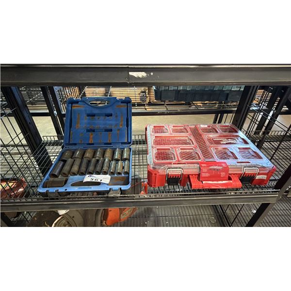 MILWAUKEE PACKOUT TOOL BOX & JET DEEP IMPACT SOCKET SET