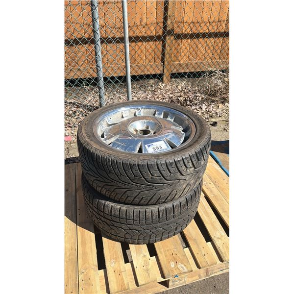 SET OF 2 HANKOOK VENTUS ST 275/40R20 106W TIRES MOUNTED ON 5 BOLT CHROME RIMS