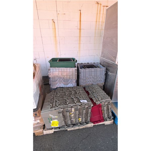 PALLET OF ASSORTED TOTES WITH LIDS