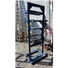 Image 3 : ASSORTED ITEMS INCLUDING; METAL DISPLAY RACK, TONNEAU COVER, CHAIR & 2-WHEEL DOLLY (SOME DAMAGES)