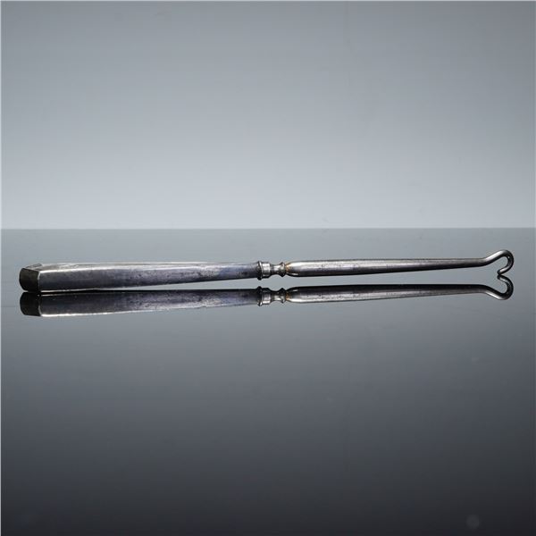 Sterling Silver Monogrammed Button Hook