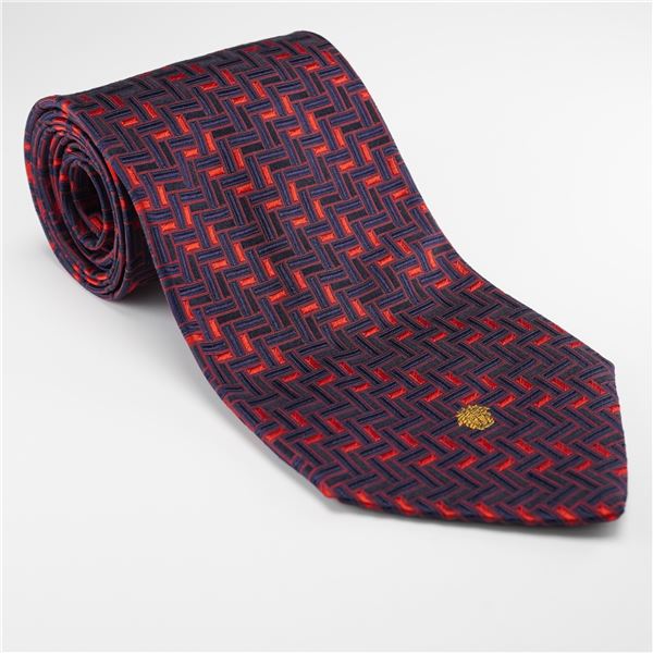 Versace Mens 100% Silk Geometric Tie