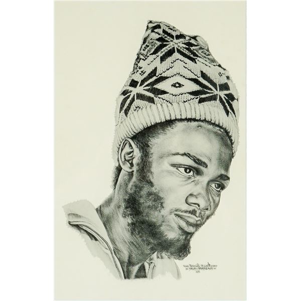 Ras Daniel Heartman (Jamaican 1942-1990) Framed Self-Portrait Print