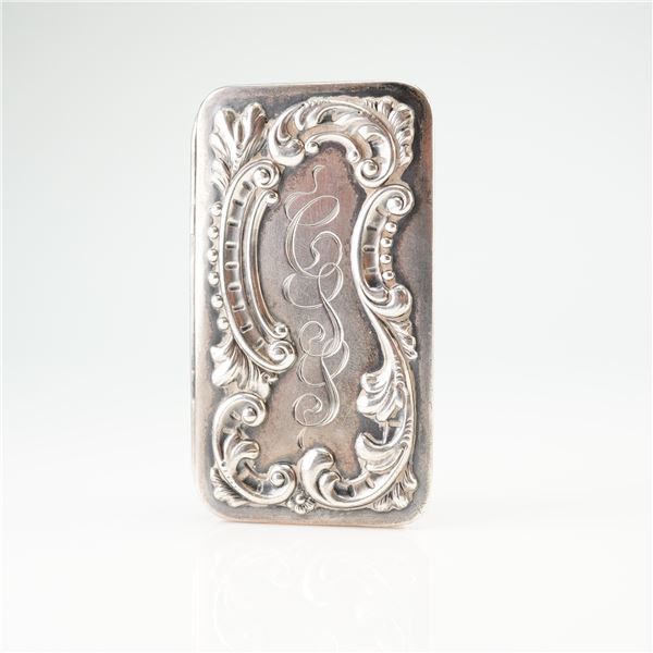 Sterling Silver Rococo Revival Repousse Case