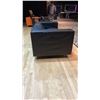 Image 3 : BLACK LEATHER APARTMENT SIZE SMALL SOFA - APPROX. 6FT