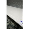 Image 3 : WHITE MARBLE TOP WITH BLACK METAL BASE LONG COUNTER TOP TABLE - APPROX. 12FT X 2FT X 4FT HIGH