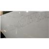 Image 4 : WHITE MARBLE TOP WITH BLACK METAL BASE LONG COUNTER TOP TABLE - APPROX. 12FT X 2FT X 4FT HIGH