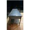 Image 3 : STAINLESS STEEL COMMERCIAL PREP TABLE - APPROX. 8FT X 2 1/2FT X 3FT HIGH