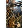 Image 2 : 30" DIAMETER ROUND MARBLE TOP WITH BLACK METAL PEDESTAL BASE BAR TABLE -  42" HIGH