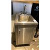 Image 1 : SMALL STAINLESS STEEL BAR SINK CABINET *BUYER WILL REQUIRE TOOLS & CAPS TO DISMANTLE*