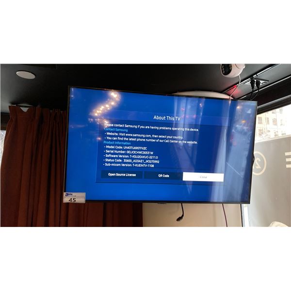 SAMSUNG 42" TV WITH REMOTE AND WALL MOUNT ATTACHMENT *BUYER WILL REQUIRE LADDER & TOOLS TO DETACH...