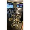 Image 1 : GROUP OF 5 CHROME FINISHED PEDESTAL STANDS