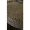 Image 4 : TWO TONE PADDED LOUNGE CHAIR - LIGHT BROWN LEATHER BACKREST & GREY FABRIC SEAT WITH BLACK METAL L...