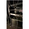 Image 2 : DJ BOOTH, 2 AV STANDS, SMALL PODIUM STAND AND ASSORTED AUDIO COMPONENTS/ELECTRICAL CORDS