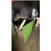 Image 6 : DJ BOOTH, 2 AV STANDS, SMALL PODIUM STAND AND ASSORTED AUDIO COMPONENTS/ELECTRICAL CORDS