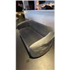 Image 2 : GREY SUEDE APARTMENT SIZE SOFA - APPROX.6FT