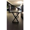 Image 2 : BLACK & GREY MARBLE TOP COCKTAIL TABLE WITH BLACK METAL LEGS 62" X 20" X 24" HIGH