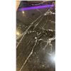 Image 3 : BLACK & GREY MARBLE TOP COCKTAIL TABLE WITH BLACK METAL LEGS 62" X 20" X 24" HIGH