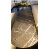 Image 3 : BLACK & GREY MARBLE TOP COCKTAIL TABLE WITH BLACK METAL LEGS 62" X 20" X 24" HIGH