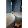 Image 4 : GROUP OF (8) BLUE FABRIC UPHOLSTERED FOOTSTOOLS