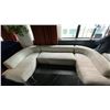 Image 1 : 3 PCS. U-SHAPED BEIGE SUEDE UPHOLSTERED SECTIONAL SOFA