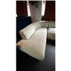 Image 2 : 3 PCS. U-SHAPED BEIGE SUEDE UPHOLSTERED SECTIONAL SOFA