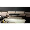 Image 1 : 3 PCS. BEIGE SUEDE UPHOLSTERED SOFA SECTIONS - EACH PIECE APPROX. 6FT