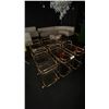 Image 3 : GROUP OF (6) BRASS & GLASS 2 TIER RECTANGLE MOBILE DRINK CARTS